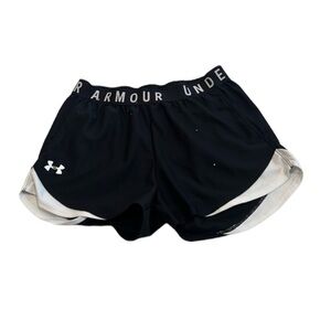 Under Armour Women's Play Up 2.0 Shorts Black and White Size Small